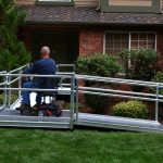 Man using grab bars